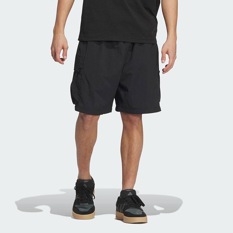 Adidas Future Style Detach Solid Color Minimalist Water-Resistant Two-In-One Cargo Loose Wide-Leg Sports Casual Pants Men Pants Black JI9894