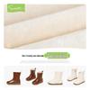 Snuffy Girls' White Leather Mid-Calf Boots - Stylish Warm Princess Boots for Autumn/Winter