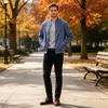 Men's Full Zip Loose Fit Stand Collar Jacket with Soft Texture for Casual Commute