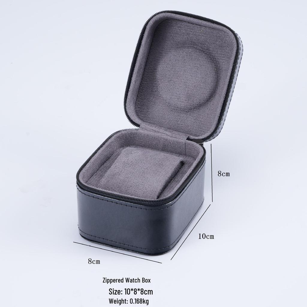 High-End Green PU Leather Portable Watch and Jewelry Storage Box