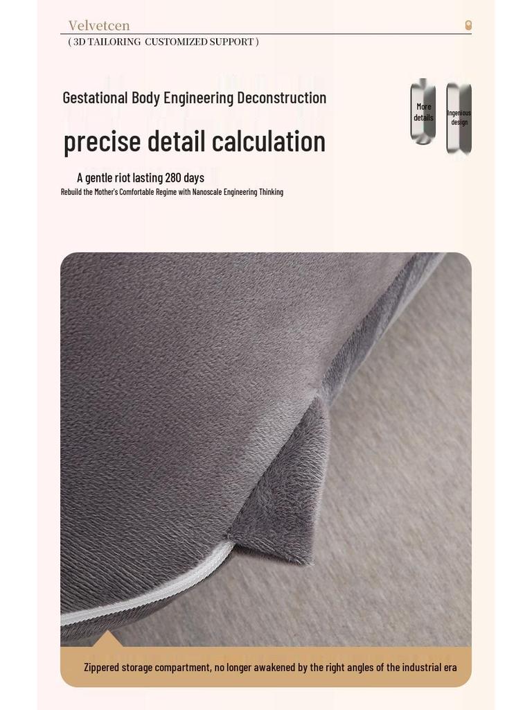 Pregnancy Support Pillow: G, U & L Shapes for Side Sleeping & Back Support