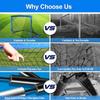 Easy To Carry Football Net Set Including 2 Foldable Markers Ball And Inflation Device For Kids Outdoor Play