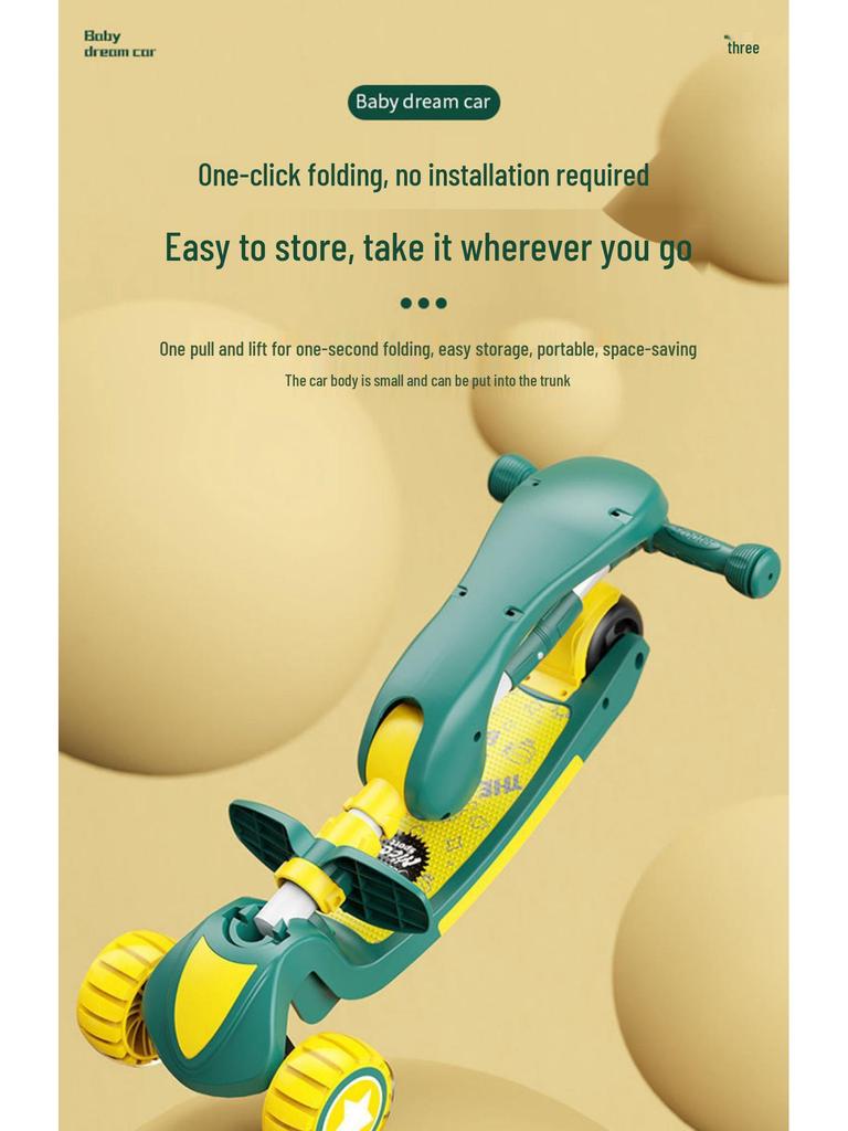 3-in-1 Toddler Scooter & Ride-On: For Ages 2-6, Boys & Girls