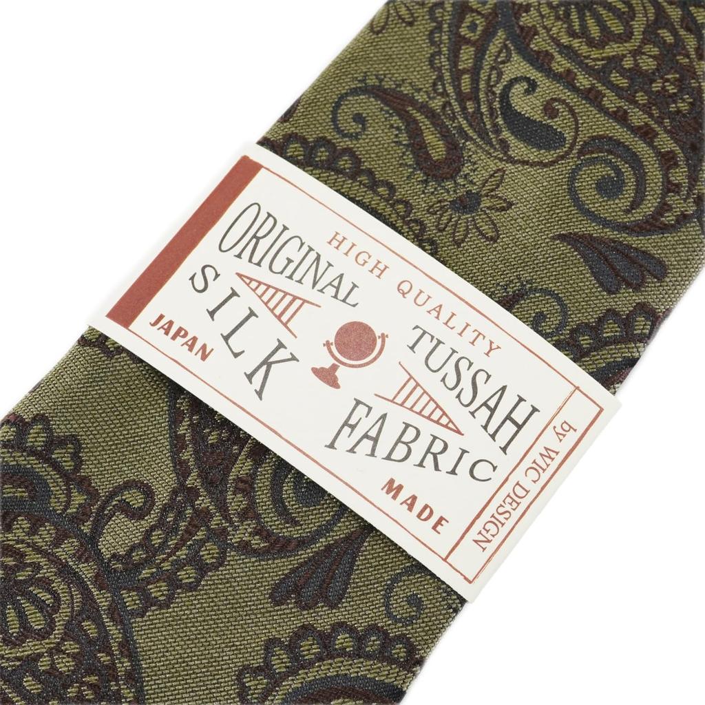 [WIC DESIGN  TUSSAH SILK Paisley Pattern Tie]