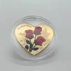 Heart-Shaped Rose Commemorative Coin: 'I Love You' in 52 Languages - 2022 Gift for Birthdays and Confessions