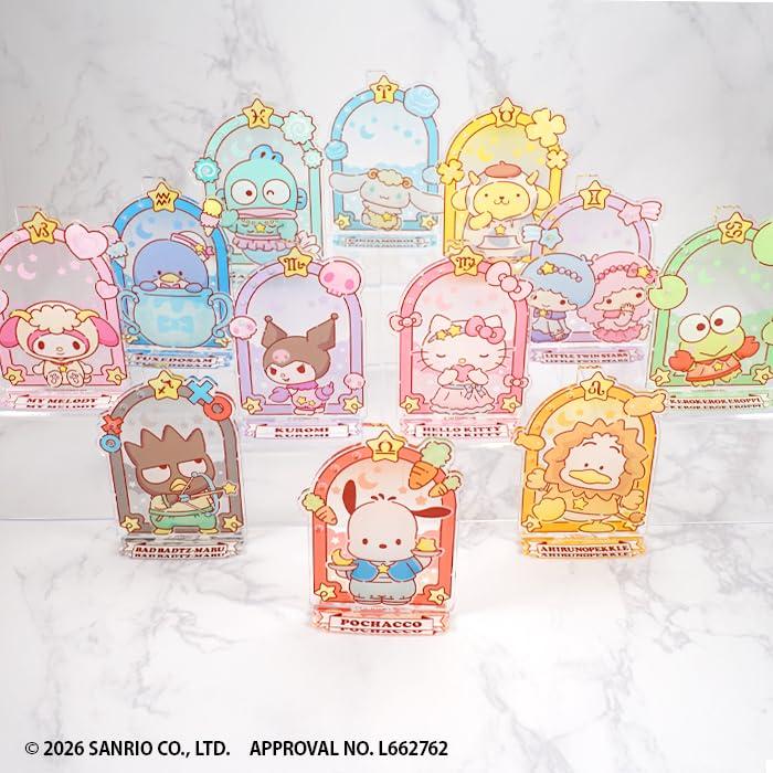 Confect Personnages Sanrio Constellation Scintillante Support d'Accessoires en Acrylique Jouets Bonbons Chewing-gum F-toys (Ensemble de 12 pièces) - & (Ensemble complet)