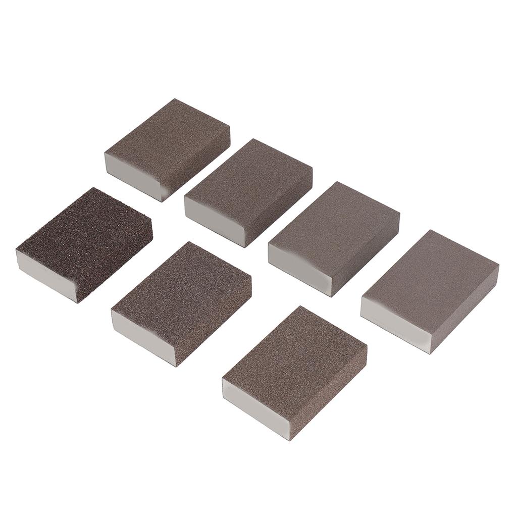 7Pcs Sanding Sponges Wet Dry Blocks Coarse Medium Fine Sand Foam 36 60 80 100 120 180 220 Grit
