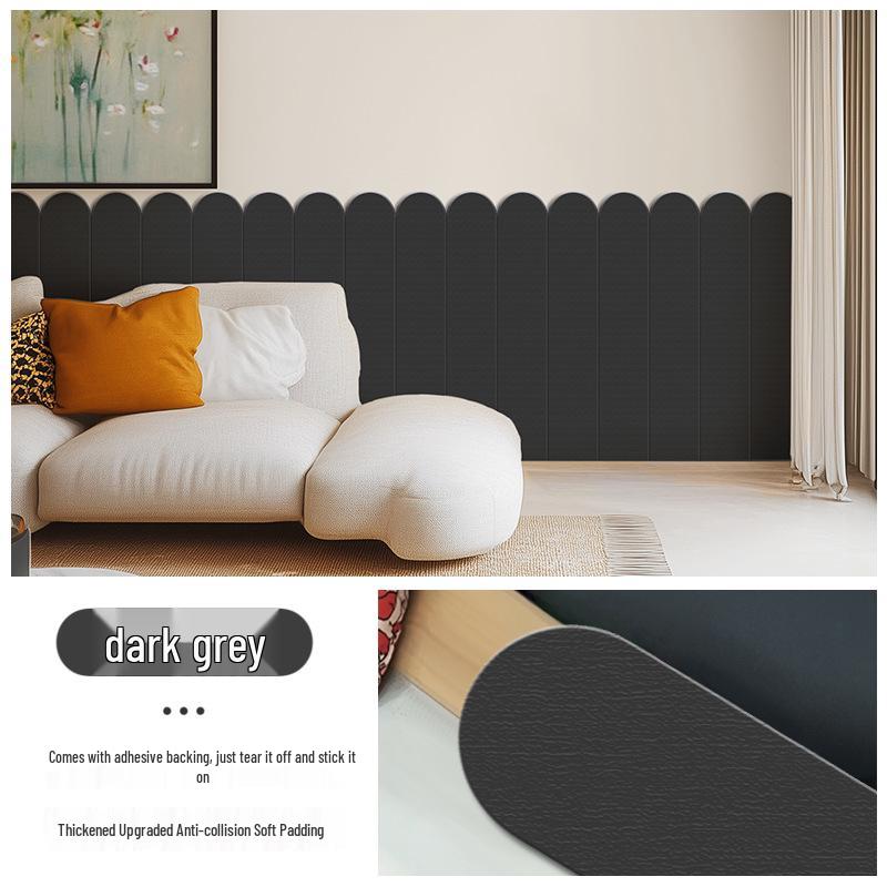 Self-Adhesive Soft Padding Wall Panels for Kindergarten & Kids' Rooms - Anti-Collision, Decorative Protection for Beds & Ugly Walls