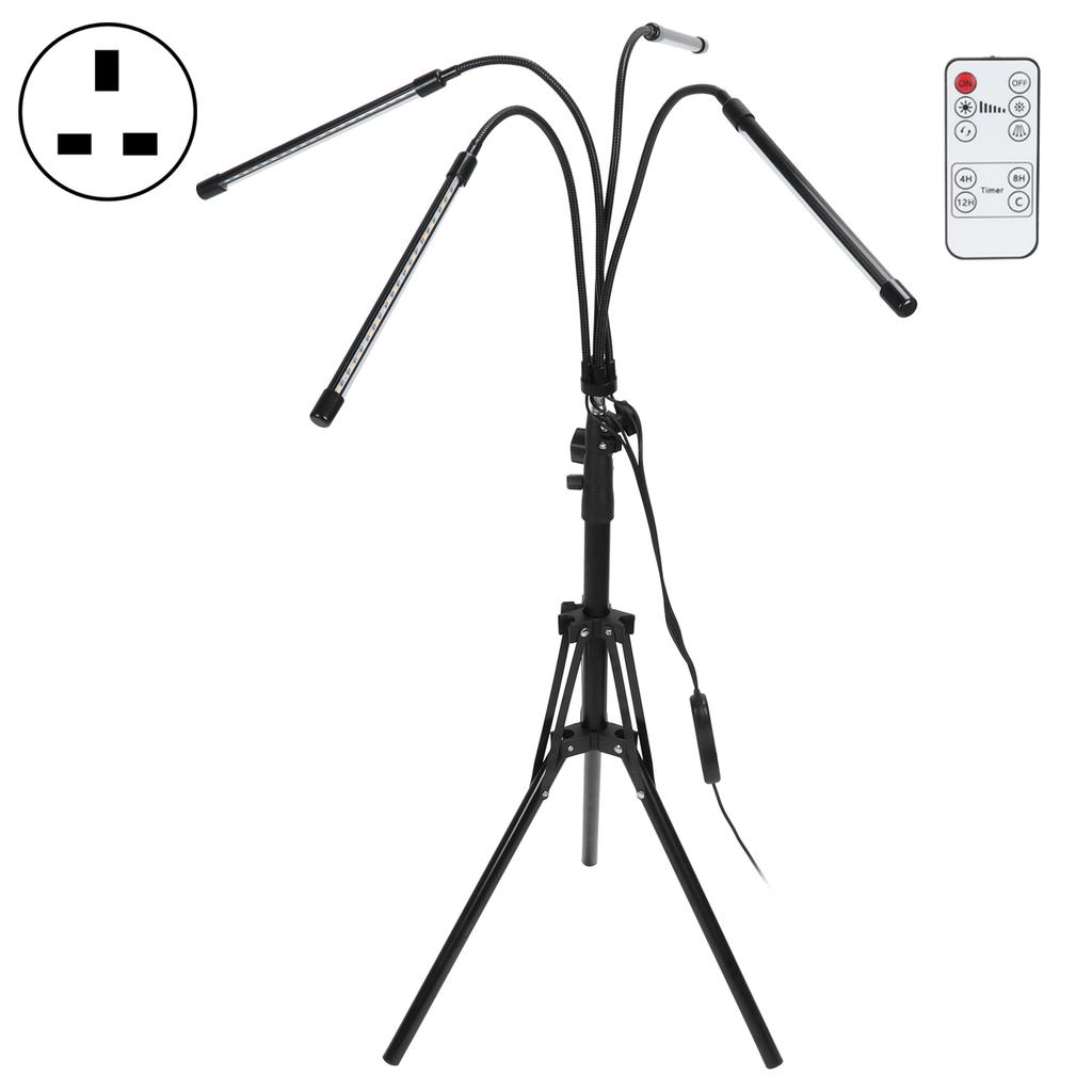 4?Head Grow Light Tripod Stand LED Plant Growth Light with Remote Timing DimmingEU Plug 100?240V