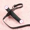 Dildo cu curele Gag Silicon Mouth Jocuri de cuplu Bondage Dildo dublu reglabil