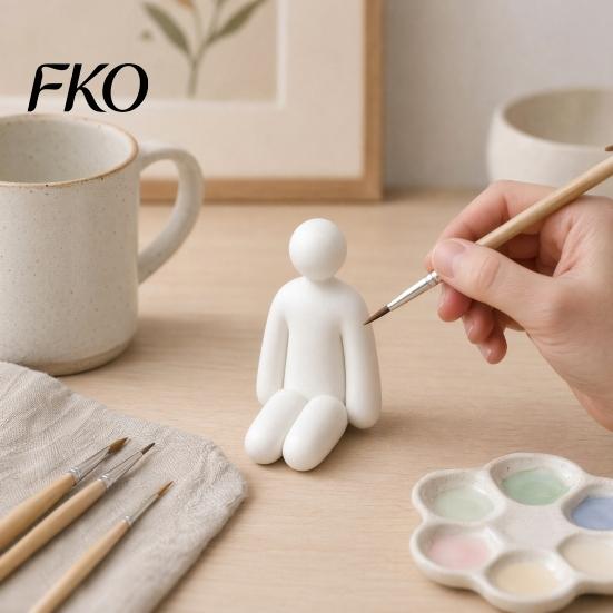 Standing Man Ornament 1/8Pcs 3D Printed Game Character Figure, Sitting Lying Figurine, Customizable Toy Abstract White Statue, Collectible Gift