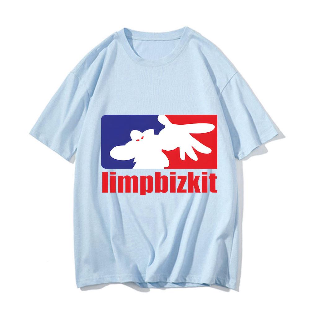 

Футболка Limp Bizkit Мужская Женская Круглый Вырез Хлопковая Футболка С Коротким Рукавом Футболки Одежда Классический Уличный Стиль Унисекс Футболки XS синий