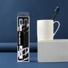RAOYI High-End Couple Toothbrush Set: Soft Bristle Black & White Manual Brushes for Gentle Cleaning.