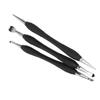 3Pcs Leather Craft Modeling Tools Different Sizes Shapes Strong Stainless Steel DIY Leather Press Rub Tool for Household