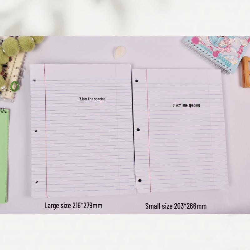 

American Style 3-Hole Loose-Leaf Notebook Refill Pages, Lined Small White 8.7MM Line Spacing (200 pages)