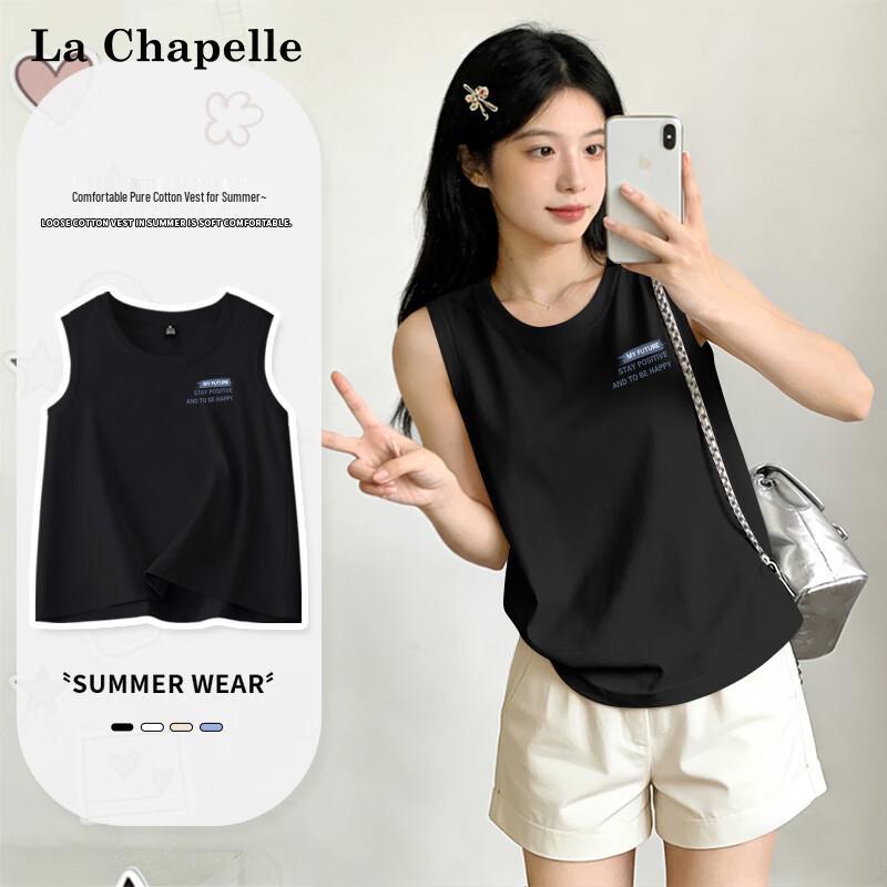 

La Chapelle Women s Relaxed Fit Pure Cotton Sleeveless Vest L
