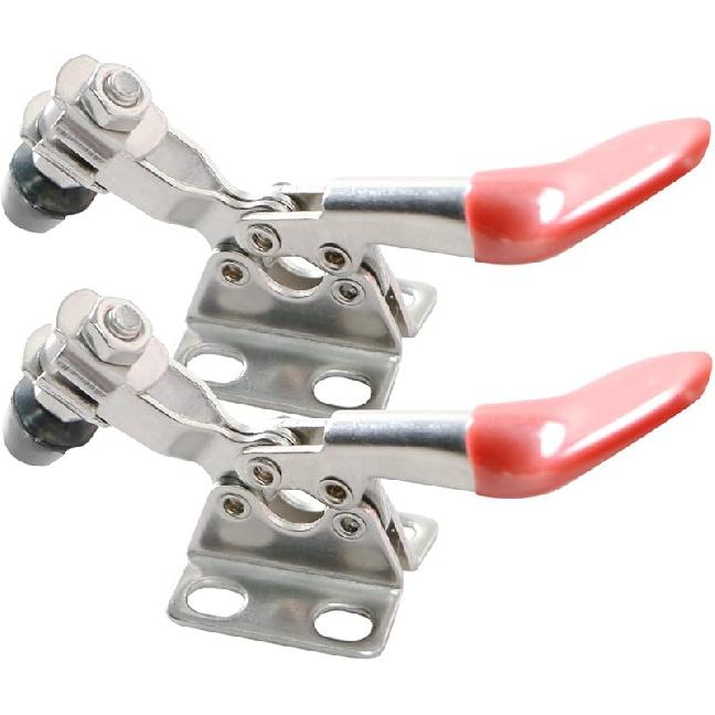 2PCS 304 Stainless Steel Quick Clamping Tool, 27KG 60 lbs Gripping Force, Horizontal Toggle Locking Clamp 201