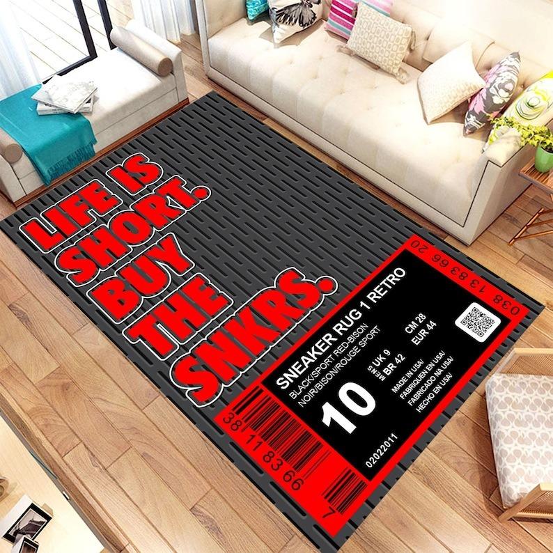 Sneaker Large Carpet Bedroom Rug Decor Kids Play Area Carpets Sofa Soft Floor Mat Bedside Non-slip Rugs Door Mat Birthday Gift