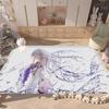 Emilia ReZero Anime Girl Floor Mat INS Style Soft Bedroom Floor House Laundry Room Mat Anti-skid Household Carpets