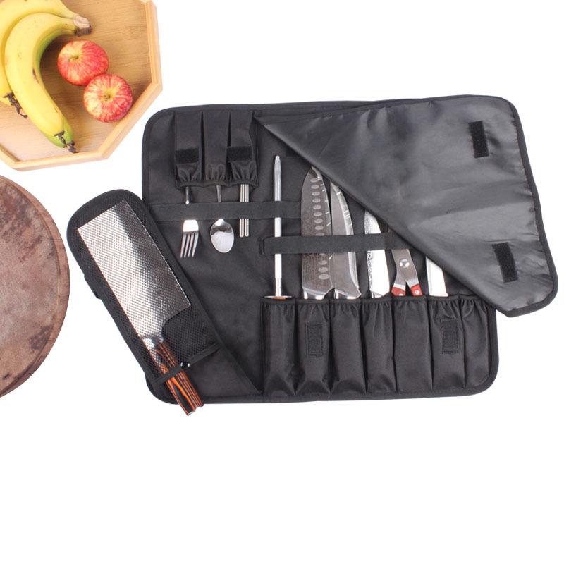 Chef's Knife and Utensil Storage Bag for Outdoor Cooking and Carving