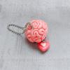 Exquisite Simulation Brain Keychain Halloween Pendant for Bags and Car Keys Stylish Handbag Ornament Gothic Holiday Gift