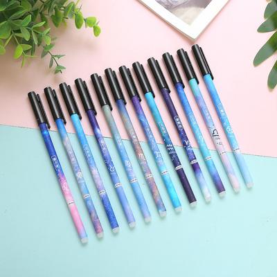 12pcs Erasable Pen Twelve Zodiac Signs Easy To Wipe Elementary School Student Pen Hot Erasable Neutral Pen 0.5mm Office Stationery Supplies