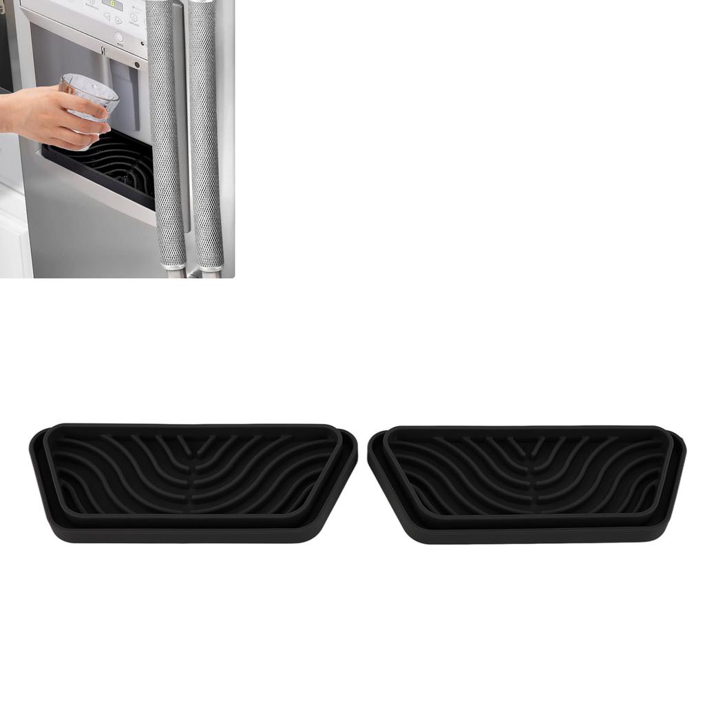 2Pcs Refri rator Water Drip Tray Catcher Trapezoidal Silicone Refri rator Drip Tray Catcher for for