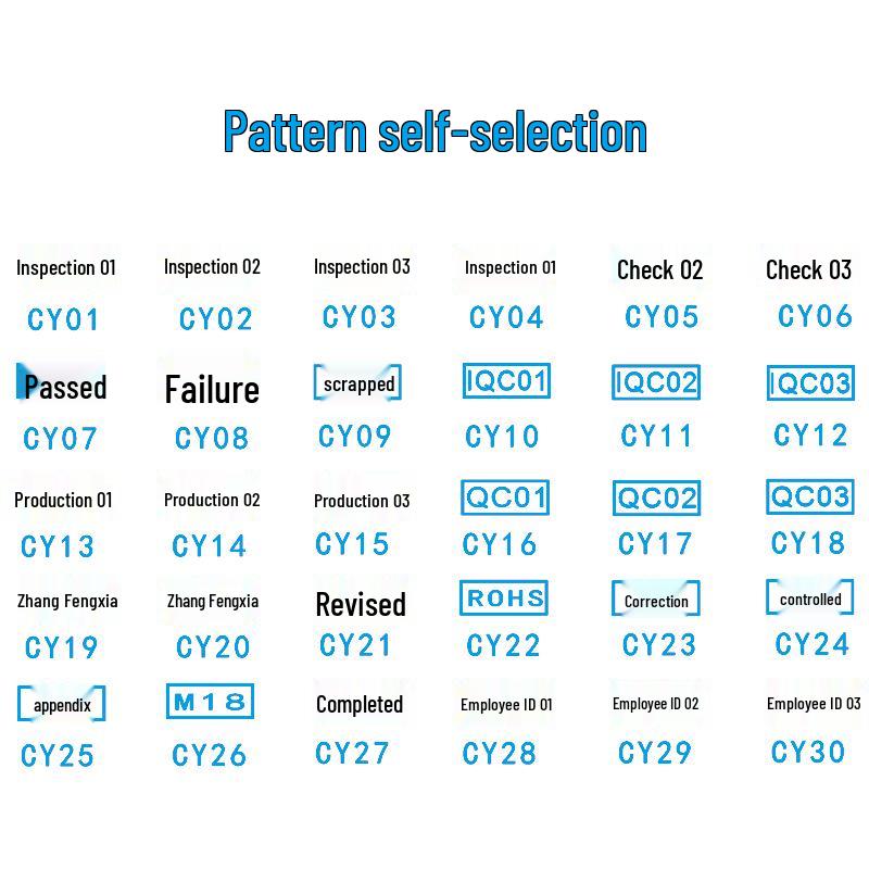 Medium QC Stamp: Auto-Inking, Employee & Pass Numbering, Inspection Approved.