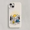 Trendy Camping Phone Case For iPhone 13 12 17 16 15 14 11 Pro Max For iPhone 15 16 14 7 8 Plus XS XR X Antishock Silicone Cover