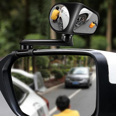 2 Stück Toter-Winkel-Spiegel 2-in-1 Auto Toter-Winkel Konvexspiegel 360° drehbar Automobil Außen Rückspiegel Rückwärtsfahren Einparkspiegel