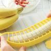 2-teiliger Bananenschneider, Werkzeuge zum Schneiden von Bananen, All-in-One-Fruchtteiler, Gurken-Schinken-Wurstschneider