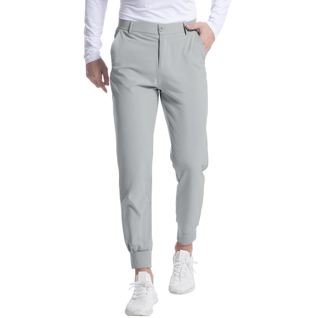Men Jogger Pants Slim Fit Tapered Ankle Stretch Waistband Casual Trousers with Pockets for Everyday Wear