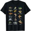 Types Of Freshwater Fish Species Fishing Fisherman Anglers T-Shirt(1)
