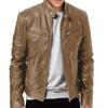 Mens  Autumn   Zipper Stand Windproof Leather Coat  Motorcycle Leather Jacket Slim Fit Short-Coat Lapel PU Jackets Mens Clothing 9XL