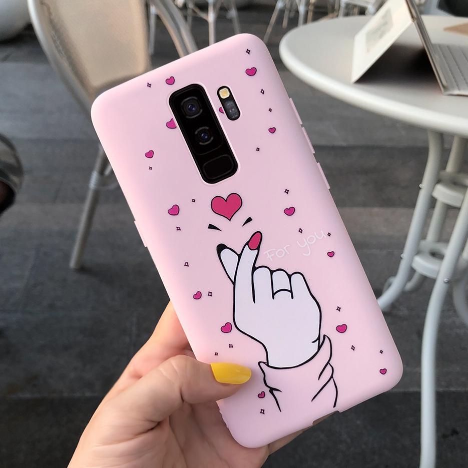 For Samsung Galaxy S9 Plus Case S9+ G965F Cute Candy Painted Fundas Matte Cover For Samsung S9 S9+ S 9 Plus Phone Case Soft Bags