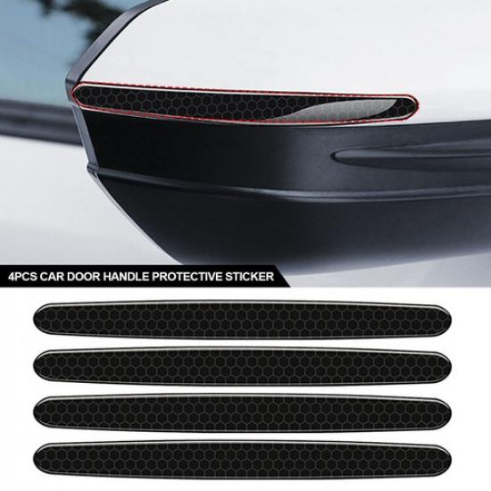 4PCS Car Door Bowl Protective Stickers Film Anti-Scratch Protector Trim Stickers