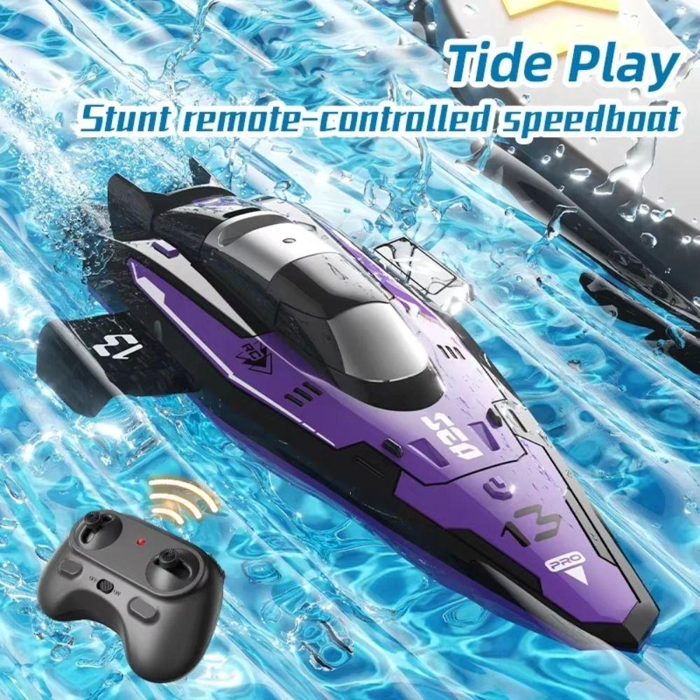 Dual Motors Special Effects Remote Control Ship LED Light Radio-Control Ship For Children