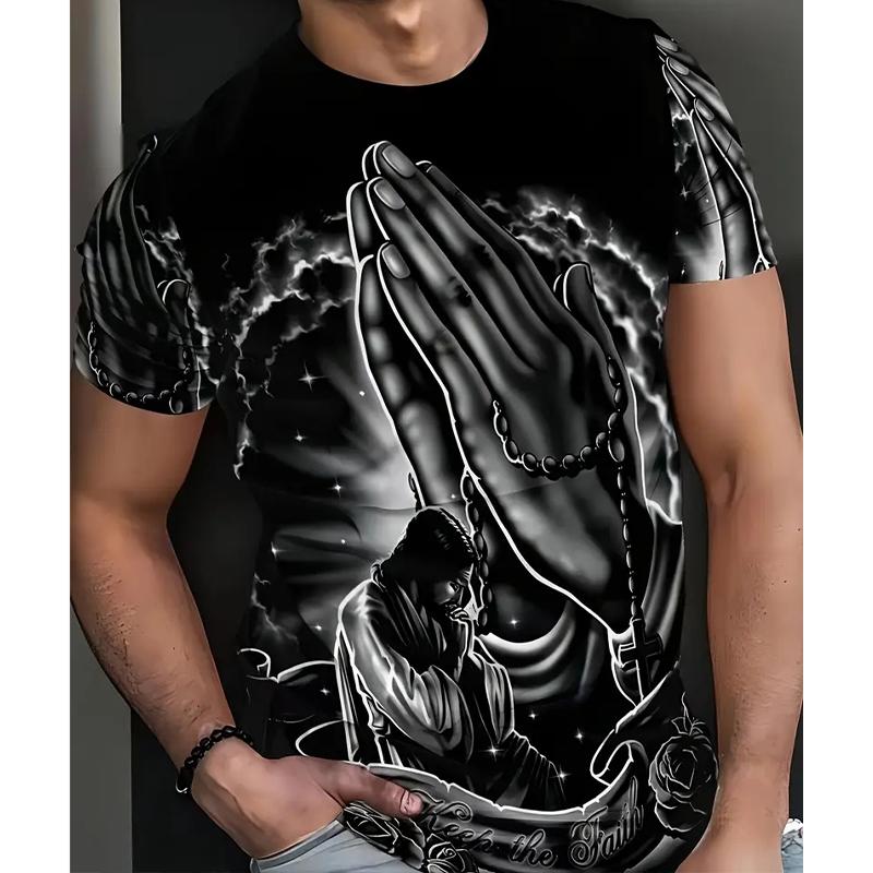 

Новая летняя мужская модная футболка с принтом «Персонализированная мужская футболка» XL чёрный