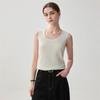 Lekasha Women's Cashmere U-Neck Camisole Sweater - Autumn/Winter Solid Color Knit