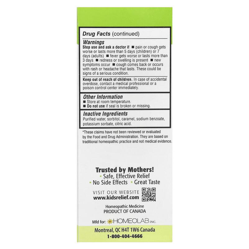 Kids Relief, Cough & Cold Syrup, For Kids 0-12 Yrs, 3.4 fl oz (100 ml)