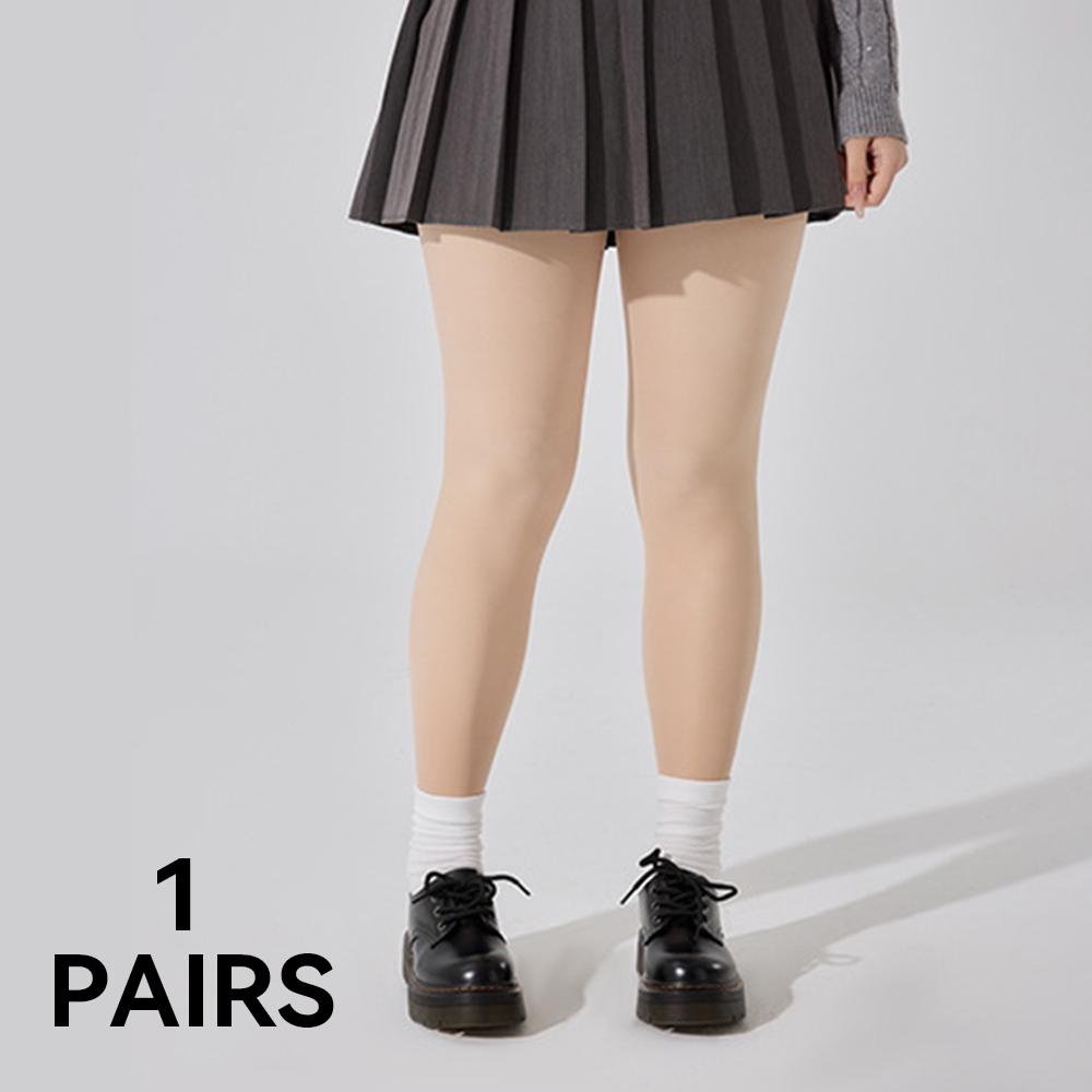 

Plus Size Nude Pantyhose For Women 200D Control Top Pantyhose Semi Opaque Autumn Winter Tights High Waist Stretchy Slim Stocking One Size