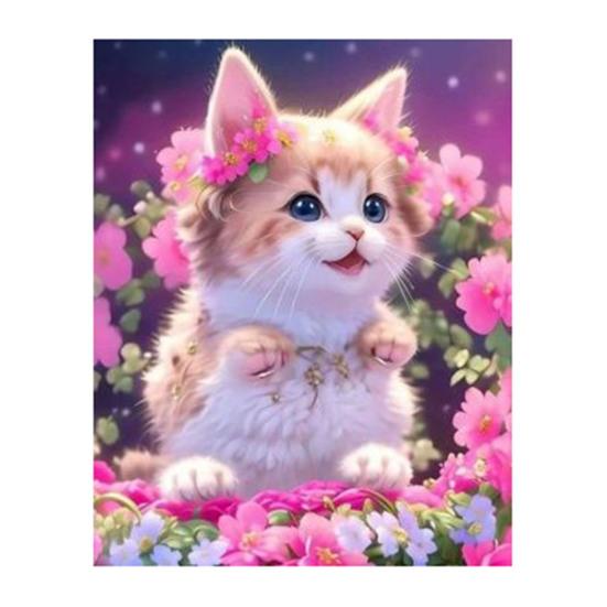 Krajina Diamantové umění Roztomilá kočka Tiskový design Vylepšení koordinace Uvolnění stresu Mozaika Diamantové vyšívání Domácí DIY dekorace dárek