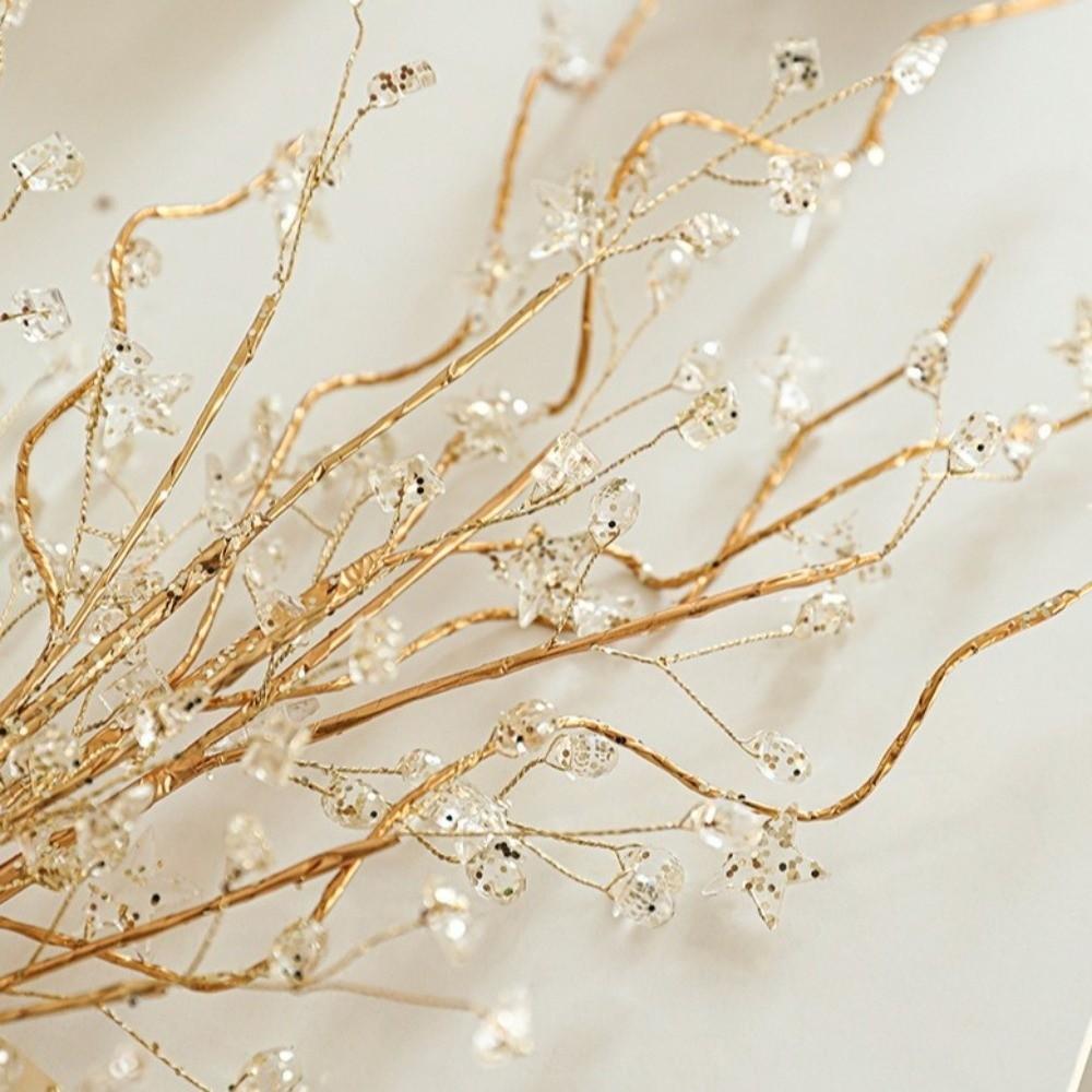 Transparente Perlen Kristall Knospenzweige Funkelnder Weihnachtsbaumschmuck Weihnachtsdekoration