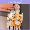 Entzückende Plüschtiger Umhängetasche Für Kinder Mit Weichem Kurzem Plüschstoff Design