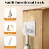 Stainless Steel Wall Hooks Adhesive Cloth Hangers Sponge Towel Rack Kitchen Storage Holder Bathroom Bracket Shower Curtain Hooks