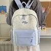 Schoolbag large capacity cute college style schoolbag female Japanese plaid girl small fresh junior high school student backpack