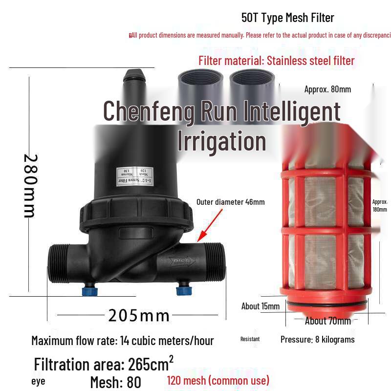 360° Rotating Sprinkler Head with 120 Mesh Filter for Greenhouse Drip Irrigation Systems