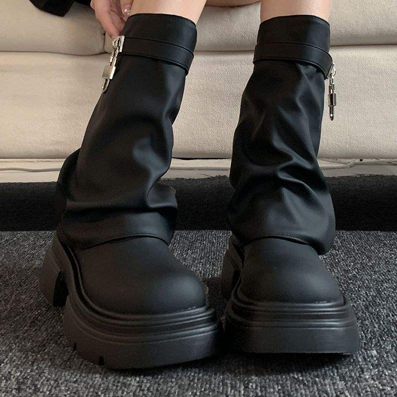 Martin Boots Short Boots Women's 2025 Summer New Boots Casual Foreign Style Retro Versatile Thick-soled Trouser Tube Boots