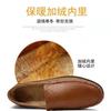 New Men's Leather Shoes with Velvet Soft Soles British Fashion Men's Shoes Trend Versatile One-pedal Lazy Doudou Shoes