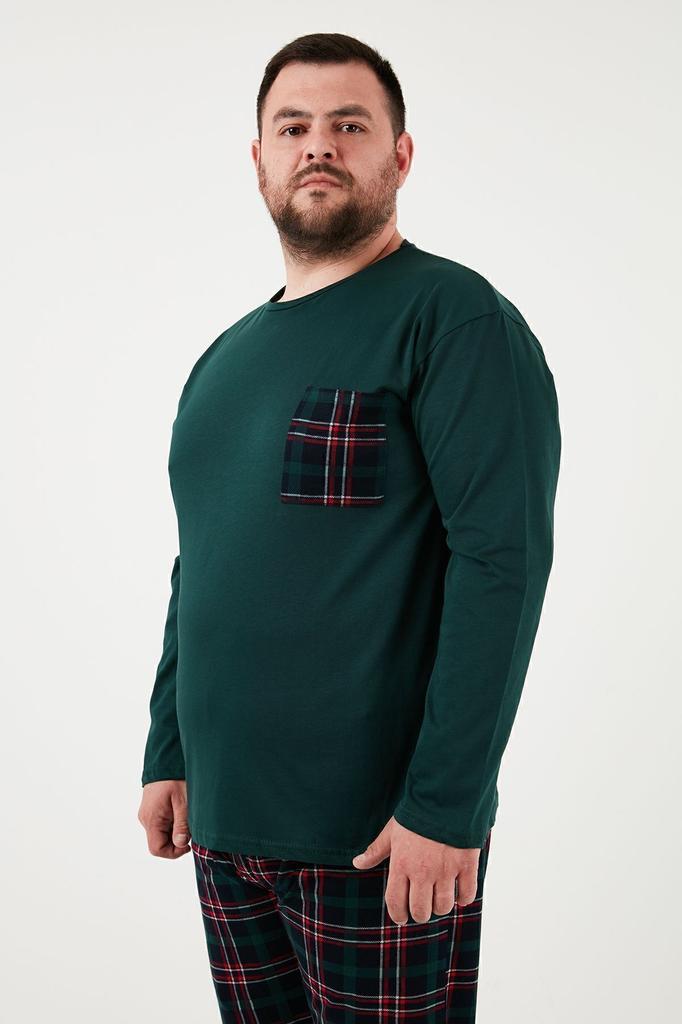 Men's Plus Size Plus Size Pajama Set Cotton Regular Fit Plus Size Pajama Set Men's Pajama Set